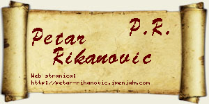 Petar Rikanović vizit kartica